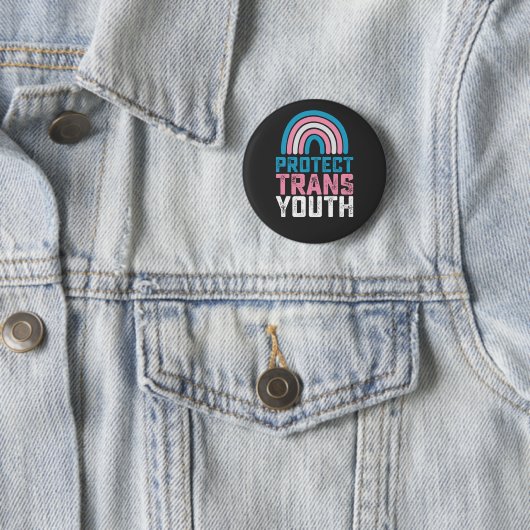 LGBT Pride beschermt transgender Kinderen Ronde Button 5,7 Cm (In situ)
