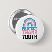 LGBT Pride beschermt transgender Kinderen Ronde Button 5,7 Cm (Voorkant /achterkant)