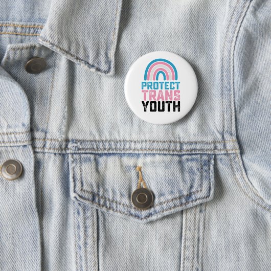 LGBT Pride beschermt transgender Kinderen Ronde Button 5,7 Cm (In situ)