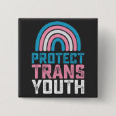LGBT Pride beschermt transgender Kinderen Vierkante Button 5,1 Cm (Voorkant)