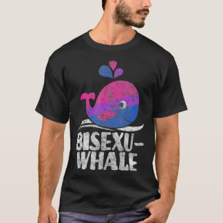 LGBT Pride BiseuWhale Funny Biseual Whale Lover Su T-shirt