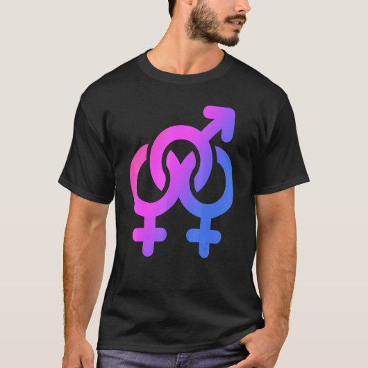 Lgbt Pride Bisexual Symbol Art Lgbtq Support Equal T-shirt (Voorkant)