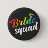 LGBT Pride Bride Squad Weddenschap Gay Lesbian Rai Ronde Button 5,7 Cm (Voorkant)