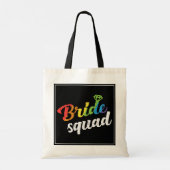 LGBT Pride Bride Squad Weddenschap Gay Lesbian Rai Tote Bag (Achterkant)
