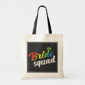 LGBT Pride Bride Squad Weddenschap Gay Lesbian Rai Tote Bag (Voorkant)
