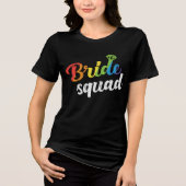 LGBT Pride Bride Squad Weddenschap Gay Lesbian Rai Tri-Blend Shirt (Voorkant)