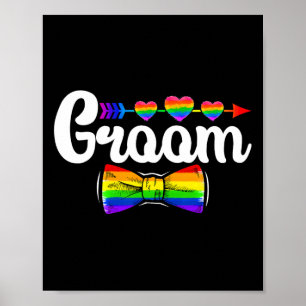 Lgbt Pride Bruidegom Gay Bachelor Trouwen Verlovin Poster