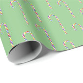 LGBT+ Pride Candy Cane Wrapping Paper Cadeaupapier (Rol Hoek)