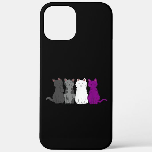 LGBT Pride Cat Animal Ace Flag Asexuality Demisexu Case-Mate iPhone Case (Achterkant)