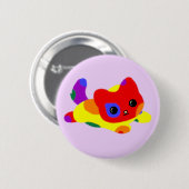 LGBT+ Pride Cat Button (Voorkant /achterkant)