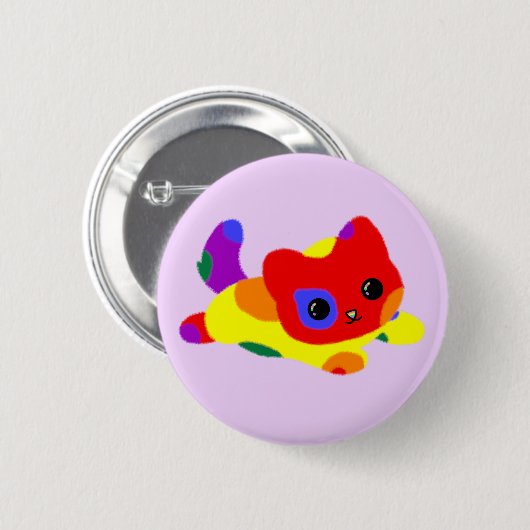 LGBT+ Pride Cat Button (Voorkant /achterkant)