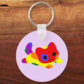 LGBT+ Pride Cat Sleutelhanger (Voorkant)