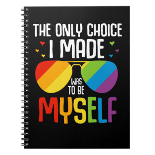 LGBT Pride Colorful Rainbow Sunglasses Equal Right Notitieboek