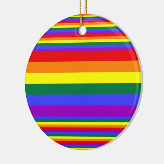 LGBT Pride Colors Keramisch Ornament (Links)