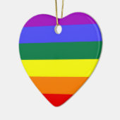 LGBT Pride Colors Keramisch Ornament (Links)