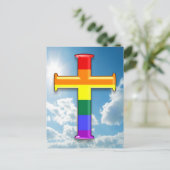 LGBT Pride Cross Briefkaart (Staand voorkant)