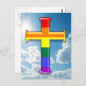 LGBT Pride Cross Briefkaart (Voorkant / Achterkant)