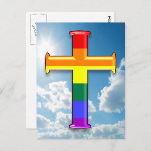 LGBT Pride Cross Briefkaart (Voorkant / Achterkant)