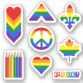 LGBT Pride Design II Sticker (Voorkant)