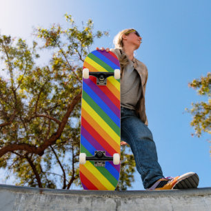 LGBT Pride diagonaal regenboogstrips Persoonlijk Skateboard