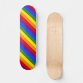 LGBT Pride diagonaal regenboogstrips Persoonlijk Skateboard (Voorkant)