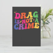 LGBT Pride DRAG IS GEEN CRIMINALITEITSSTEUN Kaart (Staand voorkant)
