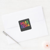LGBT Pride DRAG IS GEEN CRIMINALITEITSSTEUN Vierkante Sticker (Envelop)