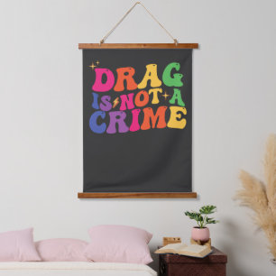 LGBT Pride DRAG IS GEEN MISDAAD Steun Hangend Wandkleed