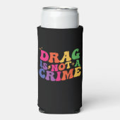 LGBT Pride DRAG IS GEEN MISDAAD Steun Seltzer Blikjeskoeler (Seltzer Voorkant)