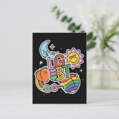 LGBT+Pride. Echte liefde. Regenboogvlag. Briefkaart (Staand voorkant)
