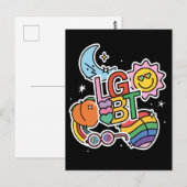 LGBT+Pride. Echte liefde. Regenboogvlag. Briefkaart (Voorkant / Achterkant)