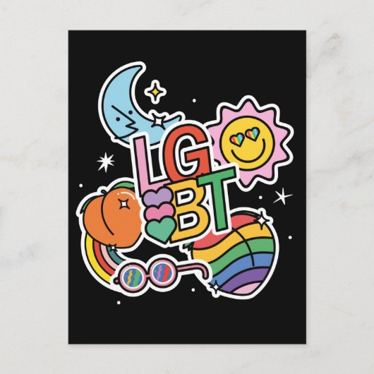 LGBT+Pride. Echte liefde. Regenboogvlag. Briefkaart (Voorkant)