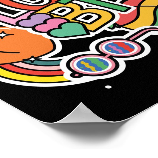 LGBT+Pride. Echte liefde. Regenboogvlag. Poster (Hoek)