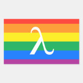 LGBT Pride en Activism Lambda Rechthoekige Sticker (Voorkant)