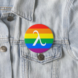 LGBT Pride en Activism Lambda Ronde Button 7,6 Cm