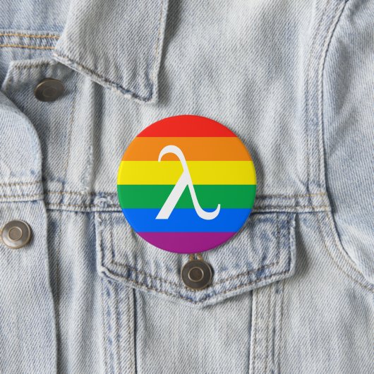 LGBT Pride en Activism Lambda Ronde Button 7,6 Cm (In situ)