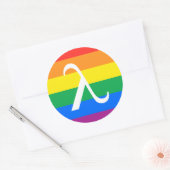 LGBT Pride en Activism Lambda Ronde Sticker (Envelop)
