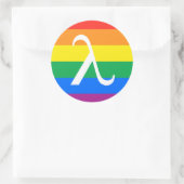 LGBT Pride en Activism Lambda Ronde Sticker (Tas)