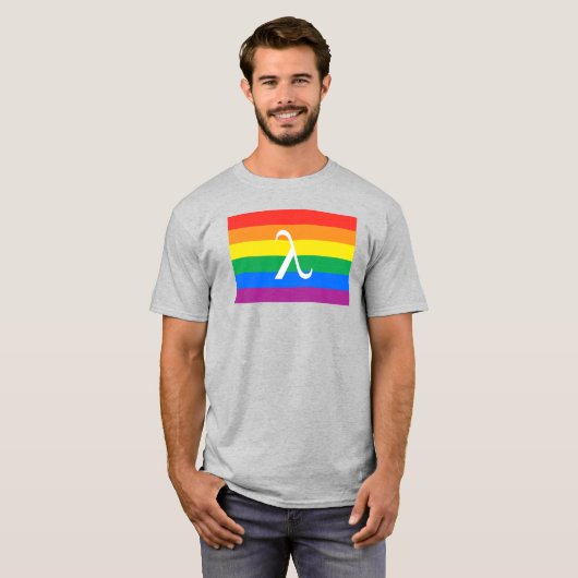 LGBT Pride en Activism Lambda T-shirt (Voorkant volledig)