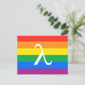 LGBT Pride en Activisme Lambda Briefkaart (Staand voorkant)
