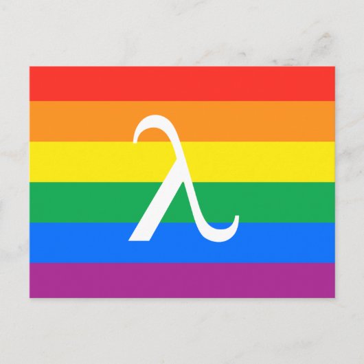 LGBT Pride en Activisme Lambda Briefkaart (Voorkant)