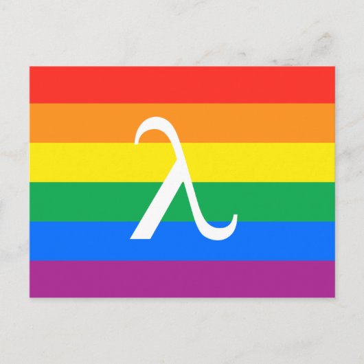 LGBT Pride en Activisme Lambda Briefkaart (Voorkant)