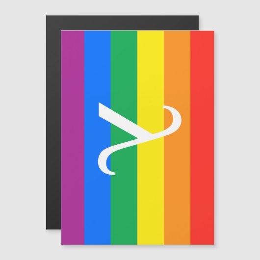 LGBT Pride en Activisme Lambda Magnetische Uitnodiging (Voorkant / Achterkant)
