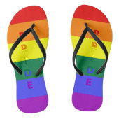 LGBT Pride en Rainbow Pride Flag volwassen Teensli Teenslippers (Voetbed)