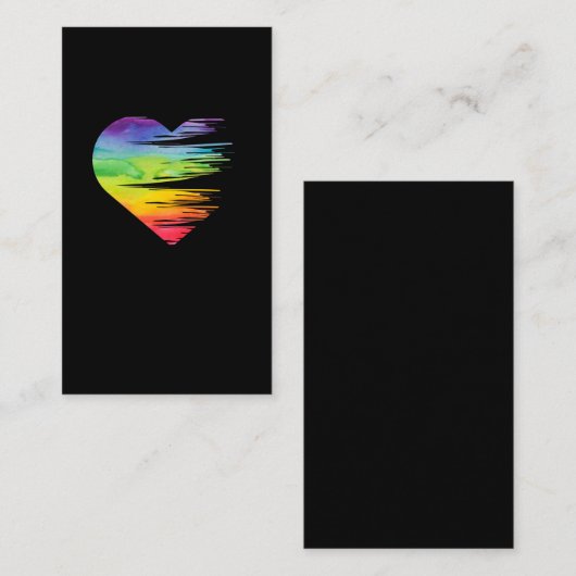 LGBT Pride Equality Heart Awareness Gay Lesbian Visitekaartje (Voorkant / Achterkant)