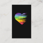 LGBT Pride Equality Heart Awareness Gay Lesbian Visitekaartje (Voorkant)