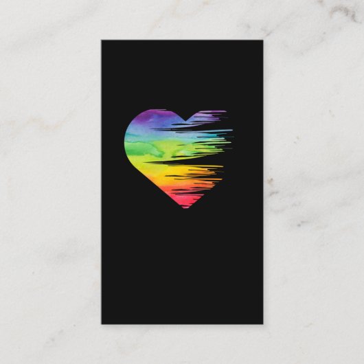 LGBT Pride Equality Heart Awareness Gay Lesbian Visitekaartje (Voorkant)