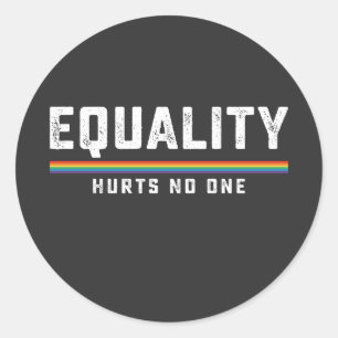 LGBT Pride Equality Hurts No Gay Lesbian Ronde Sticker