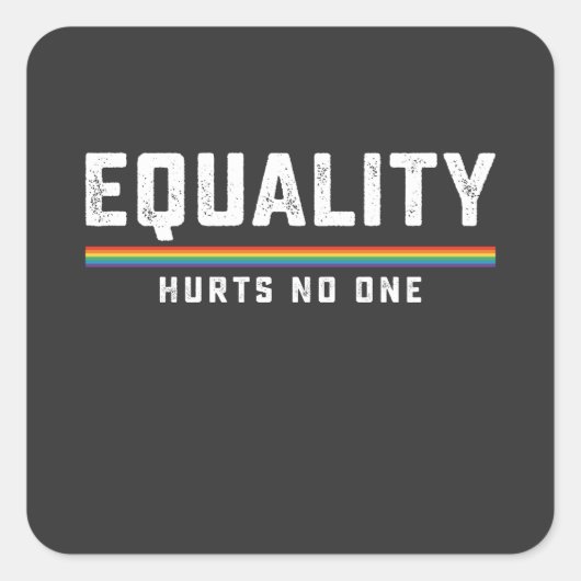 LGBT Pride Equality Hurts No Gay Lesbian Vierkante Sticker (Voorkant)