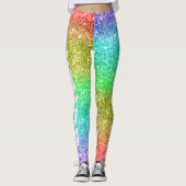 LGBT Pride Faux Glitter Rainbow Leggings (Voorkant)